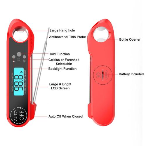 Digital Kitchen Thermometer - Electronic Food Probe for Cooking and BBQ