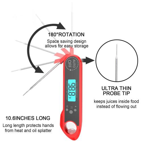 Digital Kitchen Thermometer - Electronic Food Probe for Cooking and BBQ