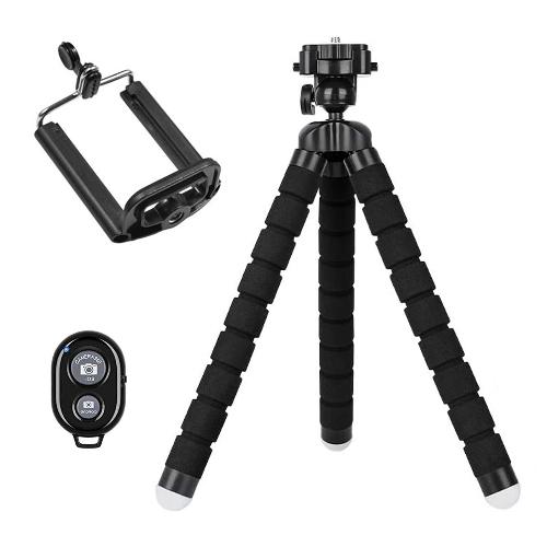 Octopus Tripod with Flexible Legs and Universal Phone Holder - Compatible with iPhone and Android