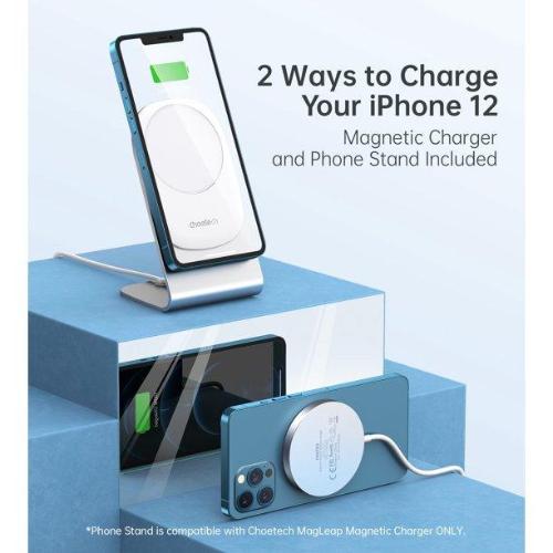 15W Wireless Charging Stand for iPhone 12 Series & Newer Models – Fast Charging with Adjustable Viewing