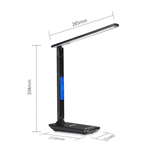 Multifunctional LED Lamp with Wireless Phone Charger, Clock, and Thermostat