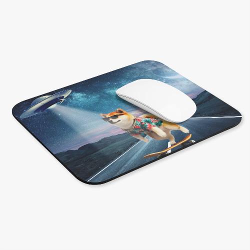 Shibe Skateboarding UFO Abduction Mouse Pad