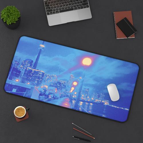 Toronto Harbour View Desk Mat - 4mm Thick Neoprene with Anti-Slip Backing