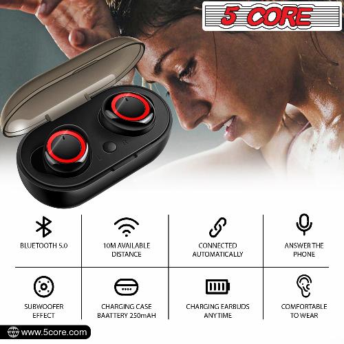 True Wireless Bluetooth Earbuds with 32-Hour Playtime, Active Noise Cancellation, and IPX8 Waterproof Rating | Wireless Earbuds for Crystal-Clear Sound and Comfortable Fit