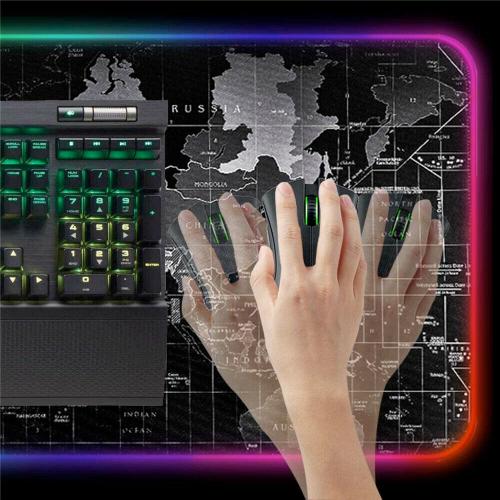 RGB World Map Gaming Mouse Pad