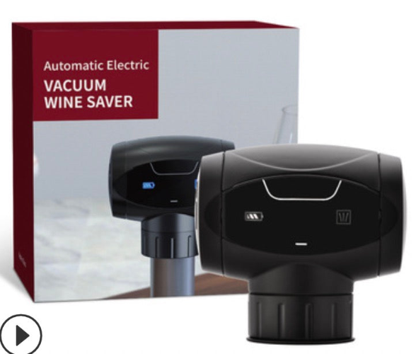 Auto Vacuum Wine Saver Cap - Electronically Seals and Preserves Wine for Long-Lasting Freshness