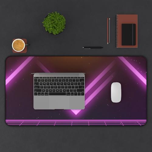 Large Pink Gaming Mouse Pad - 4mm Thick Neoprene with Anti-Slip Backing