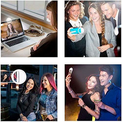 Selfie LED Ring Light Clip-On - 3 Lighting Modes for Smartphones, Tablets, and Computers