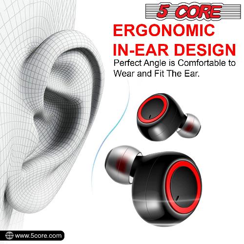 True Wireless Bluetooth Earbuds with 32-Hour Playtime, Active Noise Cancellation, and IPX8 Waterproof Rating | Wireless Earbuds for Crystal-Clear Sound and Comfortable Fit