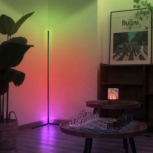 Lamp Depot Corner Floor Lamp – Minimalist LED with Remote Control, 16+ Million Colors, and 300+ Effects