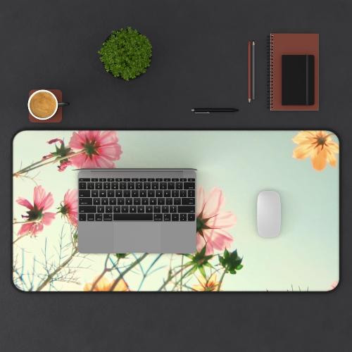 Floral Desk Mat - Flowers in the Field Desk Pad for Office and Home