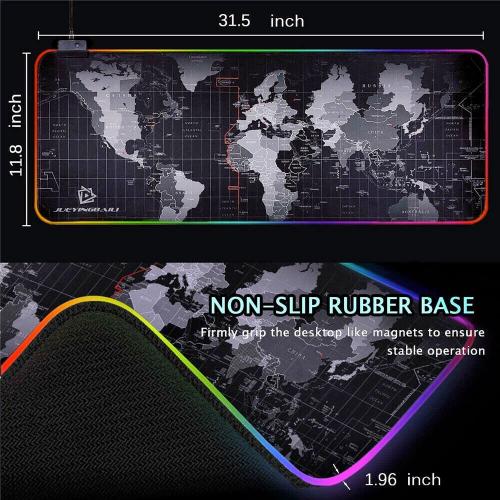 RGB World Map Gaming Mouse Pad