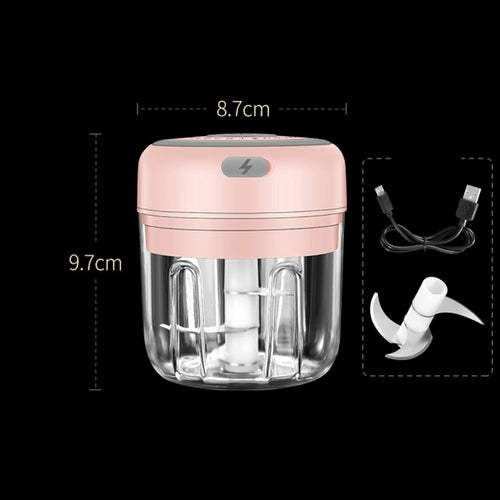 Electric Mini Chopper, Mincer, and Grinder – Quick and Easy Food Prep with Non-Slip Silicon Base and USB Charger