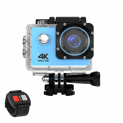 Ultra HD 4K Action Camera - Waterproof, Shockproof, and Dustproof with WiFi and 16MP Wide-Angle Lens