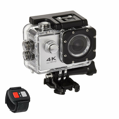 Ultra HD 4K Action Camera - Waterproof, Shockproof, and Dustproof with WiFi and 16MP Wide-Angle Lens