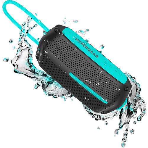 HyperGear Wave IPX4 Waterproof Bluetooth Speaker with Extended Battery Life and HD Stereo Sound