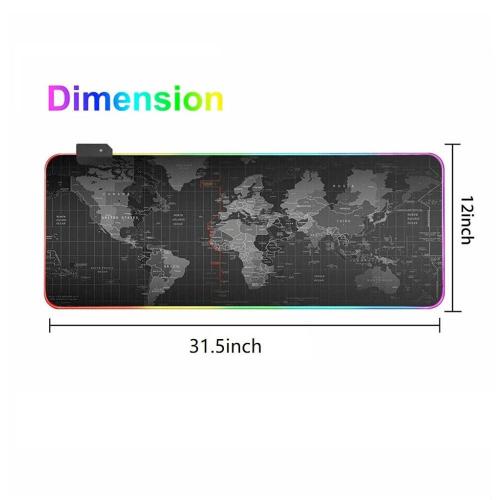 RGB World Map Gaming Mouse Pad