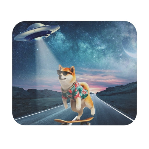 Shibe Skateboarding UFO Abduction Mouse Pad