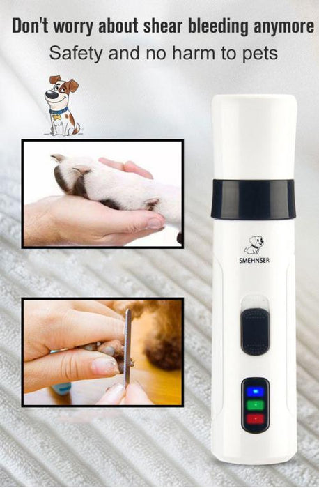 Rechargeable Cordless Pet Nail Trimmers with Quiet Precision Grinding – Safe and Easy for All Pet Sizes