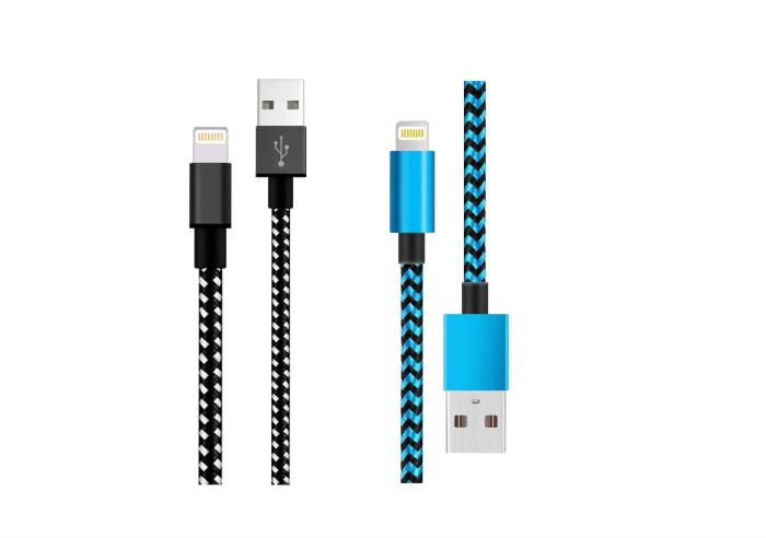 2-Pack iPhone Charger Nylon Braided Fast Charging - 3 Ft