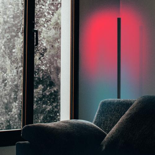 Lamp Depot Corner Floor Lamp – Minimalist LED with Remote Control, 16+ Million Colors, and 300+ Effects