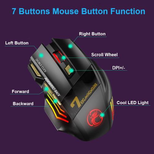 Bluetooth Wireless Ergonomic Gaming Mouse