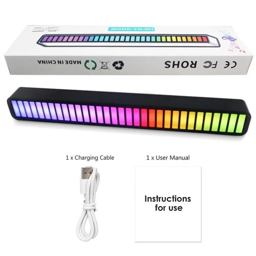 RGB Voice-Activated Pickup Rhythm Light with Bluetooth Control for Car, Room, and Game Room