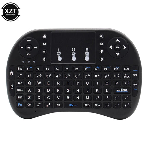 Backlit I8 Mini Wireless Keyboard with Touchpad – English & Russian, 2.4GHz Air Mouse for Laptop, TV Box, and Remote Control