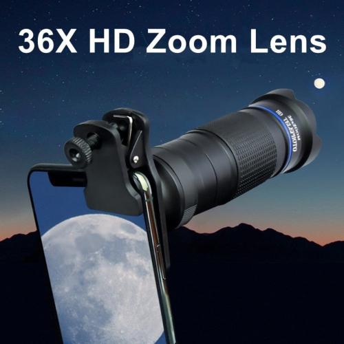 Dragon 36X Mobile Phone Lens Kit with Adjustable Tripod - High-Magnification Camera Lens for Smartphones