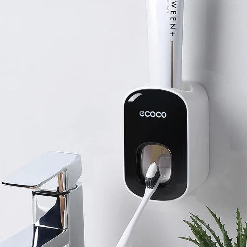 Automatic Wall-Mount Toothpaste Dispenser with Holder