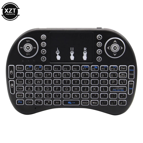 Backlit I8 Mini Wireless Keyboard with Touchpad – English & Russian, 2.4GHz Air Mouse for Laptop, TV Box, and Remote Control