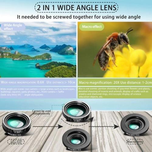 Dragon 36X Mobile Phone Lens Kit with Adjustable Tripod - High-Magnification Camera Lens for Smartphones