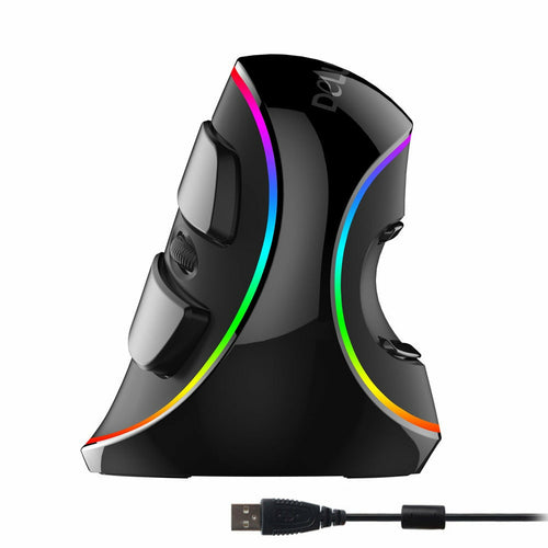 Vertical RGB Wired Mouse – Ergonomic Design with Adjustable DPI and LED Lighting for Comfortable Use