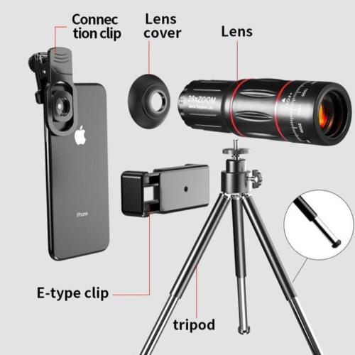 Dragon Bluetooth Ultra HD 28X Zoom Telescope Lens with Tripod Kit