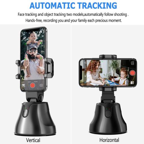 360-Degree Revolving Follow Me Selfie Holder – Smart Face Recognition Auto Selfie Stand for Live Streaming and Vlogging