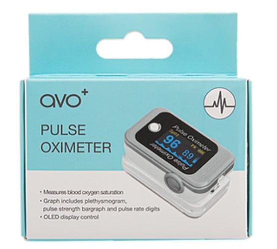 Avo+ Digital Fingertip Pulse Oximeter with LED Display - Accurate Blood Oxygen and Heart Rate Monitoring