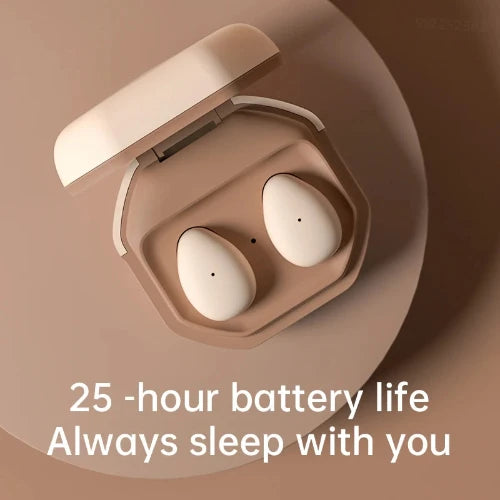 Mini Invisible Sleep Earbuds with Noise Cancelling and 24-Hour Battery - Bluetooth 5.3 Wireless Earplugs for Side Sleepers