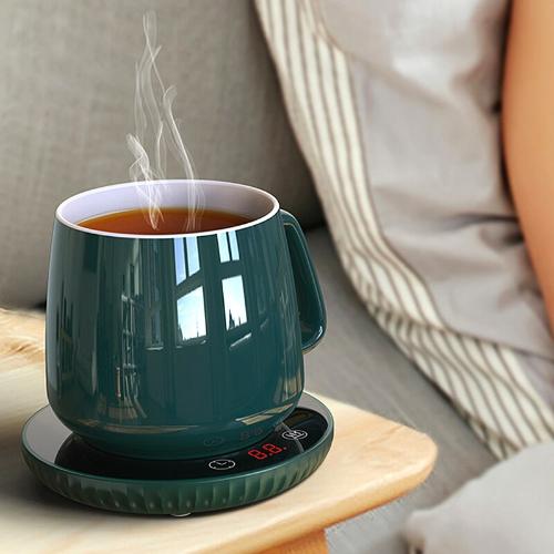 Electric Beverage Warmer and Heating Coaster for Coffee, Tea, and Milk