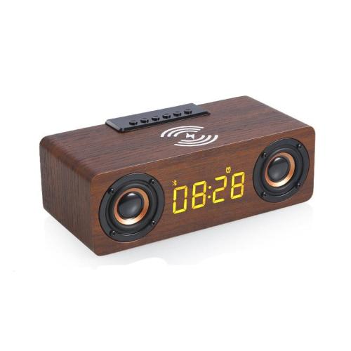 4-in-1 Wireless Charger, Bluetooth Speaker, Alarm Clock & FM Radio - Multifunctional Gadget for iPhone & Samsung