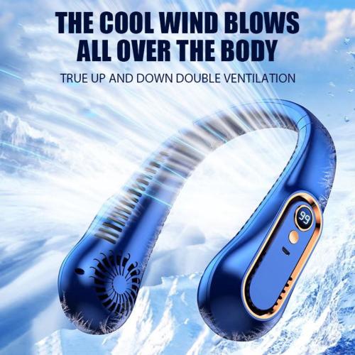 Portable Neck Fan - Ultra-Lightweight, Bladeless Cooling Fan with Adjustable Wind Speeds