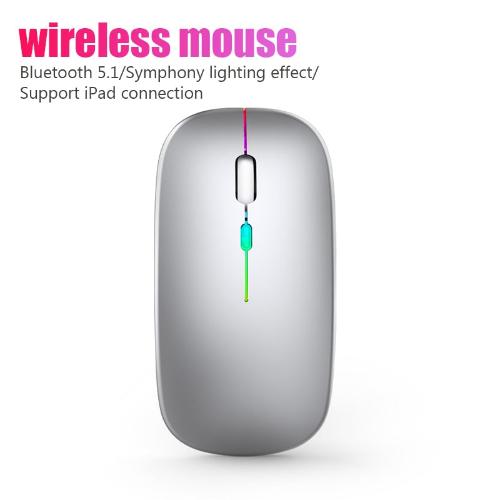 RGB Rechargeable Wireless Bluetooth Mouse – Adjustable DPI with LED Backlight and Fast Bluetooth 5.2 Connectivity