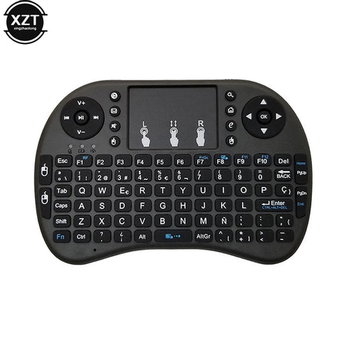 Backlit I8 Mini Wireless Keyboard with Touchpad – English & Russian, 2.4GHz Air Mouse for Laptop, TV Box, and Remote Control