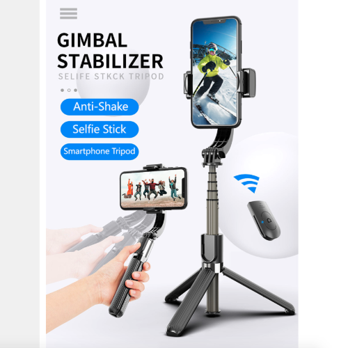 3-in-1 Mobile Phone Stabilizer: Selfie Stick, Tripod, and Gimbal Stabilizer