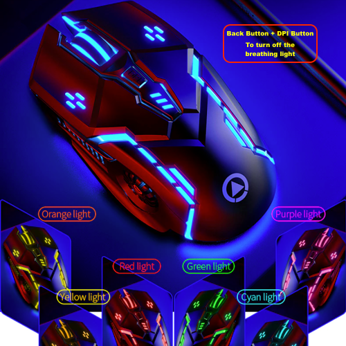 Dragon High-Precision 6-Button Gaming Mouse with 3200 DPI Adjustable Sensitivity