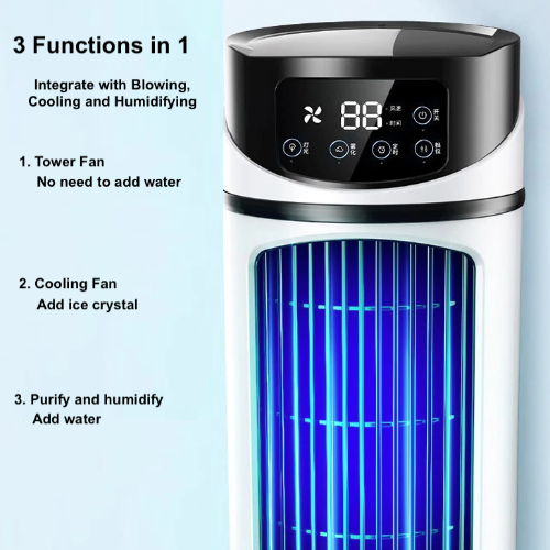 3-in-1 Mini Portable Water Air Cooling Fan – Blowing, Cooling, and Humidifying Functions with USB Power