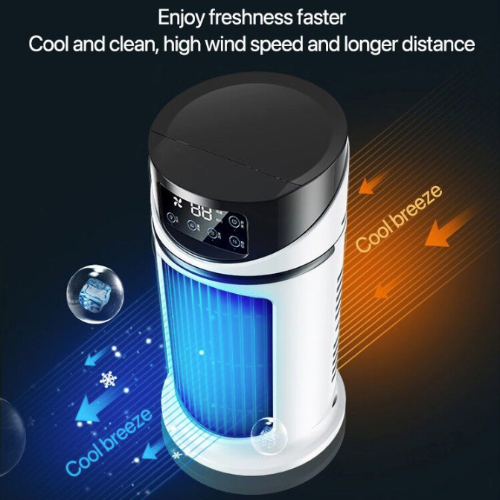 3-in-1 Mini Portable Water Air Cooling Fan – Blowing, Cooling, and Humidifying Functions with USB Power