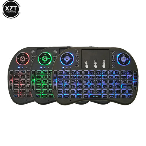 2.4G Mini Wireless Keyboard with 3-Color Backlit (English/Russian/Arab/Spanish/Hebrew)