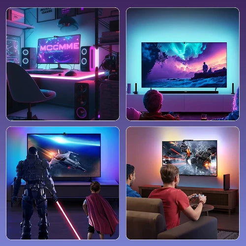 Smart RGB TV Backlights with Camera - Immersive Ambient LED Strip Lighting for Enhanced TV Viewing