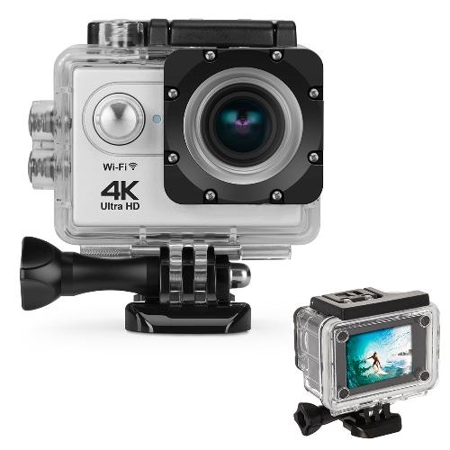 Ultra HD 4K Action Camera - Waterproof, Shockproof, and Dustproof with WiFi and 16MP Wide-Angle Lens