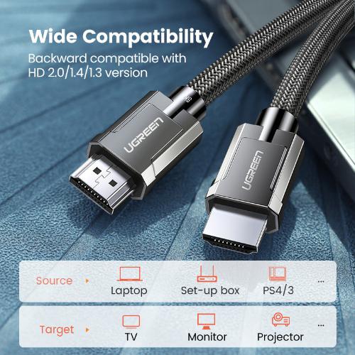 High-Speed HDMI 2.1 Cable - 8K HDMI Male to Male, CE/FCC/RoHS Certified